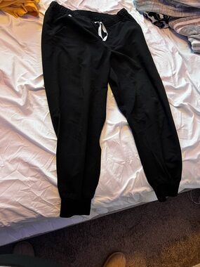 FIGS Classic Black Drawstring Joggers